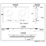 Rasonic 樂信 RIC-S228E 74厘米 嵌入/座檯式雙頭電磁爐 (微晶防滑玻璃 + 過熱斷電)